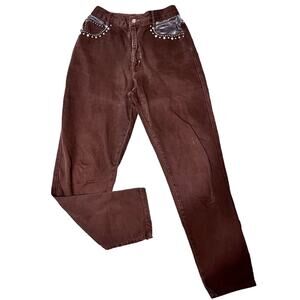 Vintage Brown High Rise Women Jeans